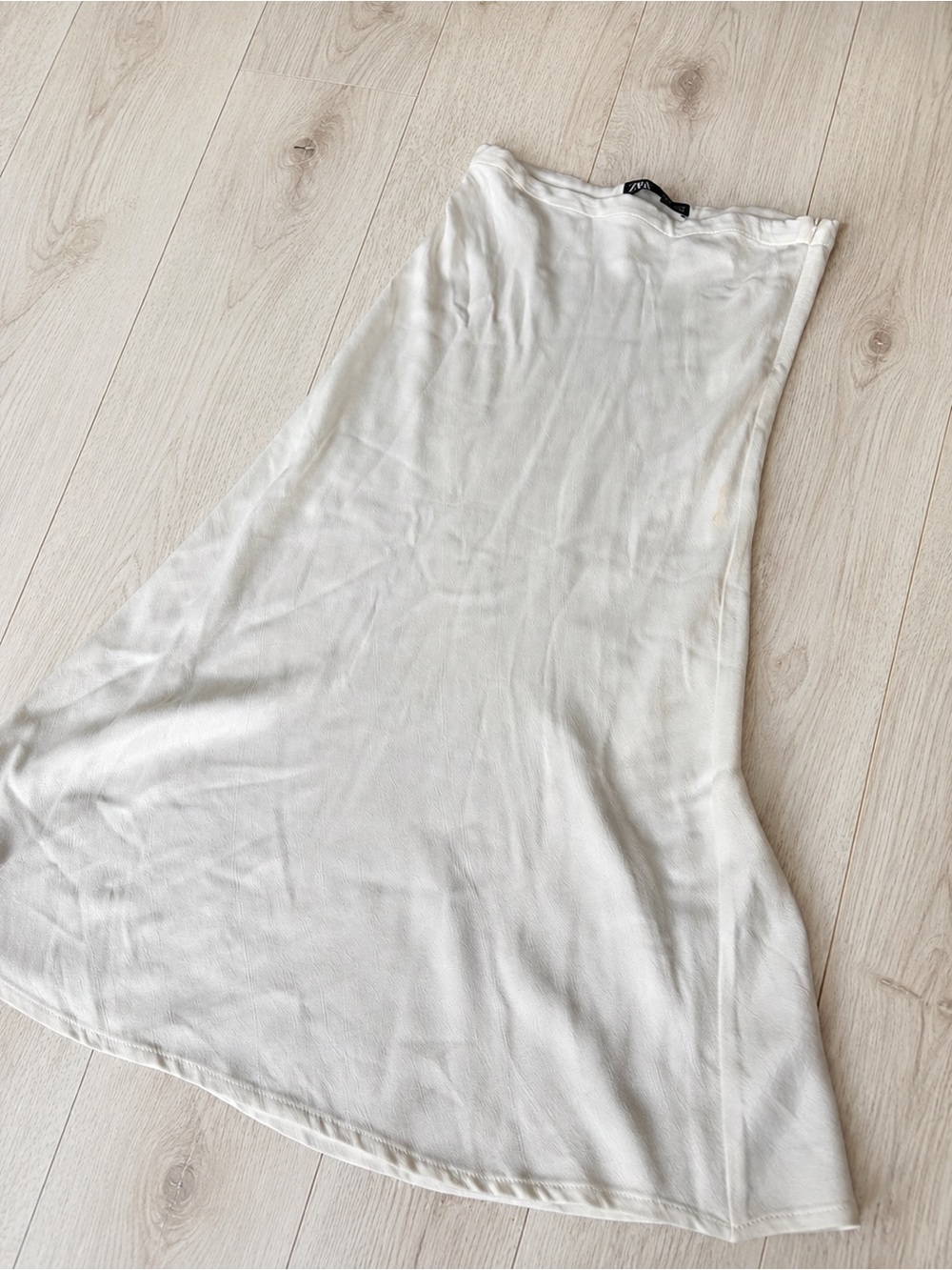 Zara satin midi skirt